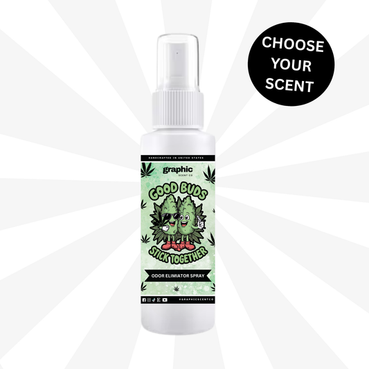Adult (18+) Good Buds Stick Together Odor Eliminator Spray | Room + Linen Spray | Bathroom Spray | Car Air Freshener