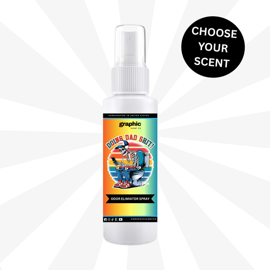 Funny Doing Dad Shit Odor Eliminator Spray | Room + Linen Spray | Bathroom Spray | Car Air Freshener