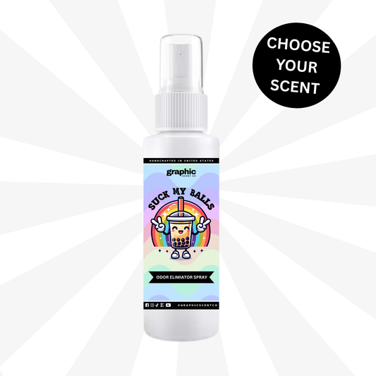 Adult (18+)  Suck My Balls Odor Eliminator Spray | Room + Linen Spray | Bathroom Spray | Car Air Freshener