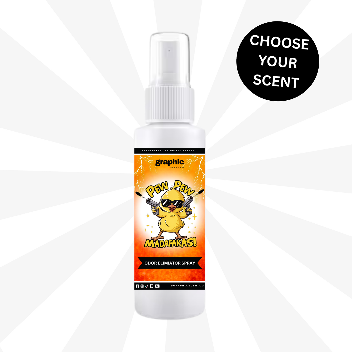 Adult (18+) PewPew Motherfuckas Odor Eliminator Spray | Room + Linen Spray | Bathroom Spray | Car Freshener