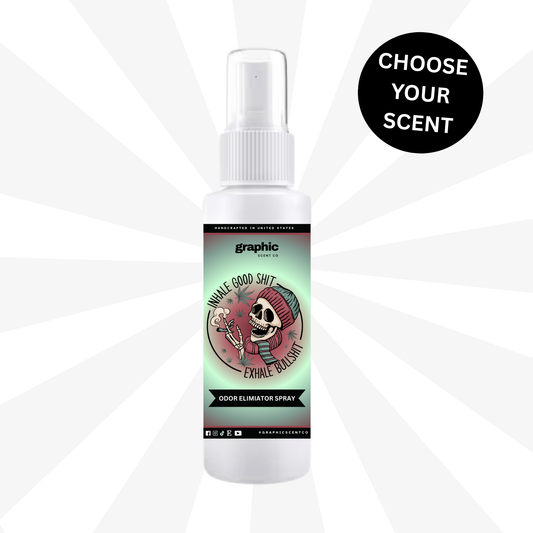 Adult (18+) Inhale Good Shit Exhale Bullshit Odor Eliminator Spray | Room + Linen Spray | Bathroom Spray | Car Freshener