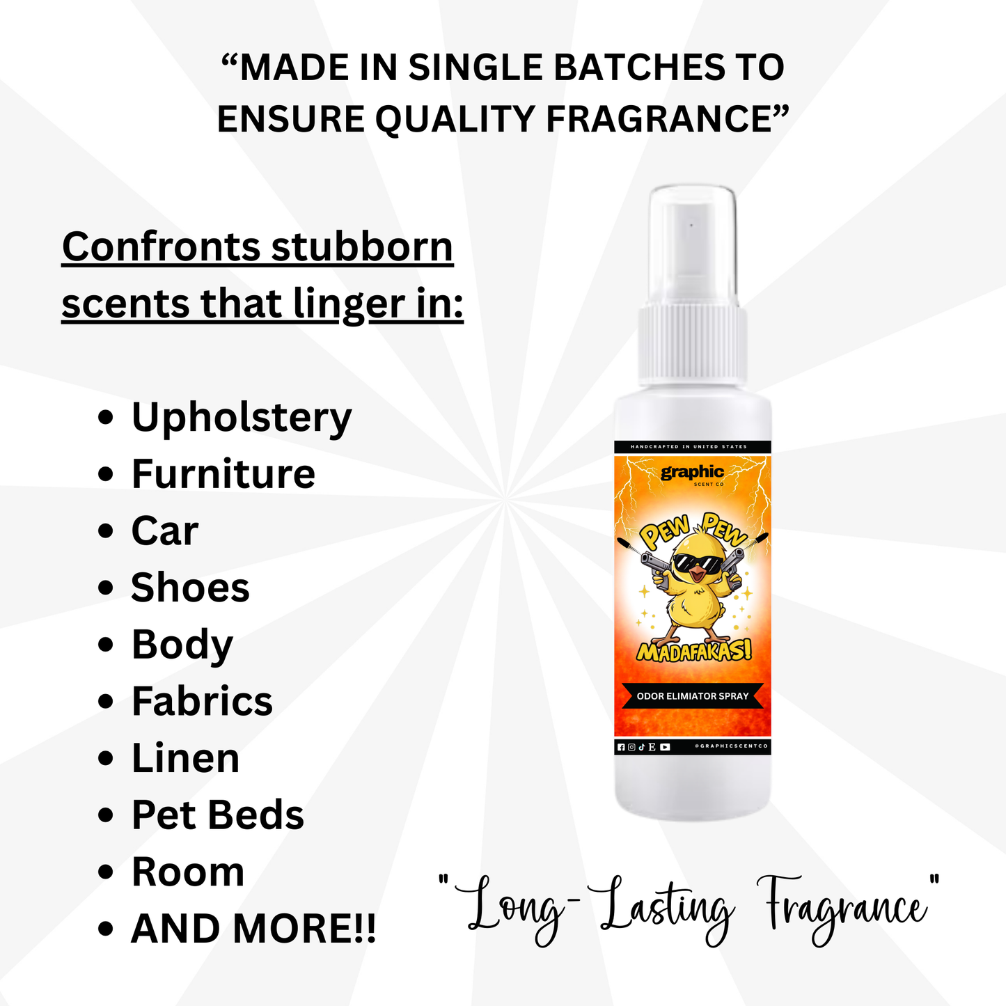 Adult (18+) PewPew Motherfuckas Odor Eliminator Spray | Room + Linen Spray | Bathroom Spray | Car Freshener